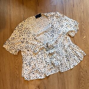 ASOS Black and White Floral Blouse